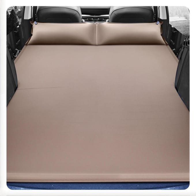 Auto Matras - Luchtbed Auto - Comfortabel Reizen - Zelfopblaasbaar - 15 cm dik - Bruin