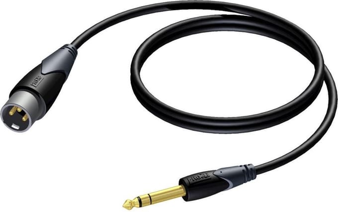 Procab CLA724 XLR (m) - 6,35mm Jack stereo (m) audiokabel - 1,5 meter
