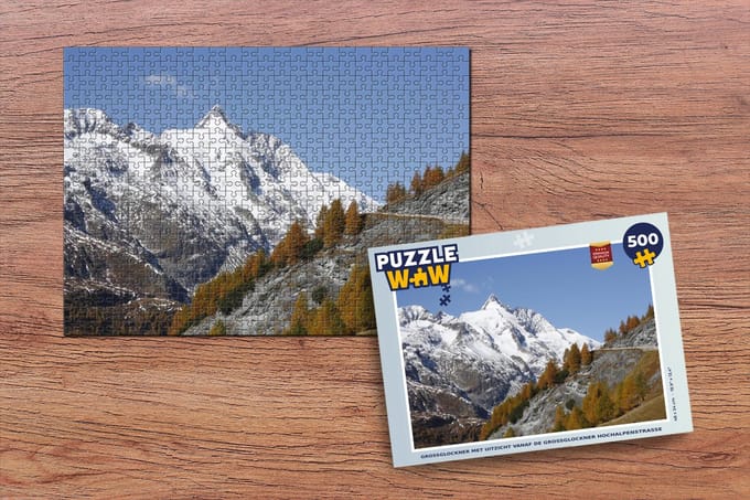 Puzzel Großglockner met uitzicht vanaf de Grossglockner Hochalpenstraße - Legpuzzel - Puzzel 500 stukjes
