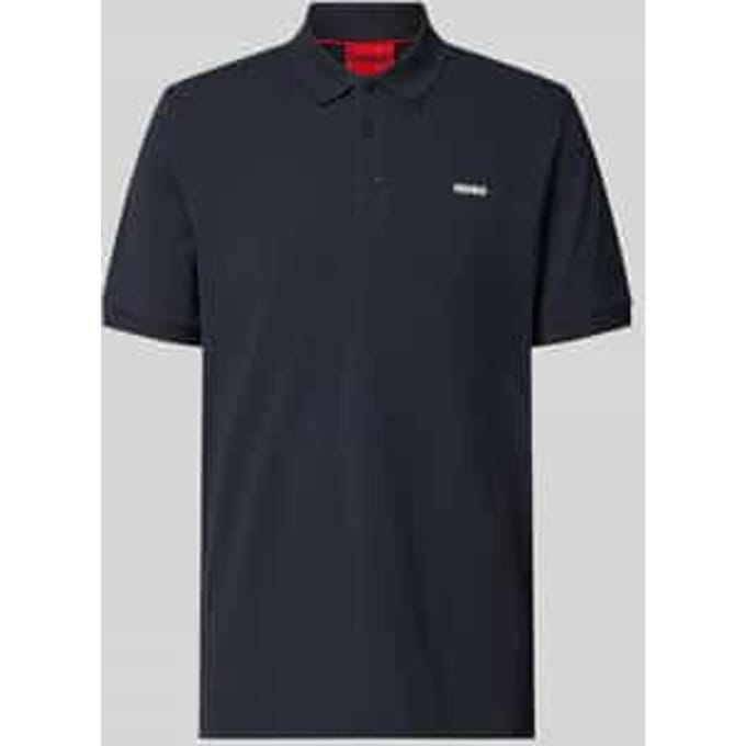 Poloshirt met labelprint, model 'Donos'