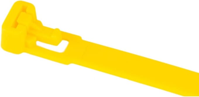 TD47 Hersluitbare Kabelbinders 7.6 x 370 mm Geel - Tie wraps - Tyraps