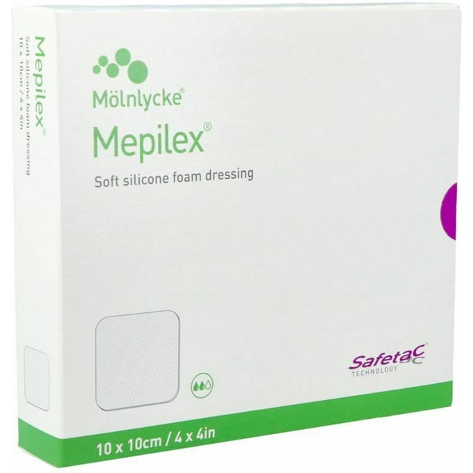 Mepilex Schuimverb Sil Abs Ster 10x10cm 5 294100