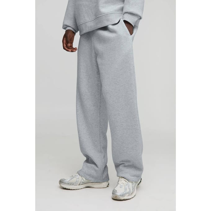 Basic jogger met rechte pijpen | Grey Marl | Size XL