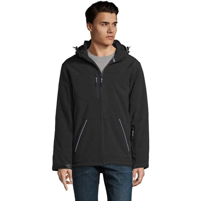 SOLS Heren Rock gewatteerd Soft Shell jack (Zwart)