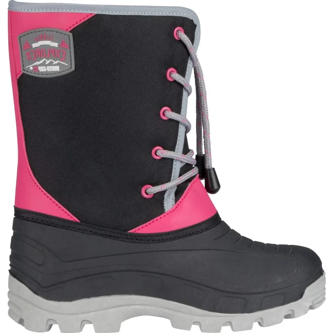 Winter-grip Snowboots - Kinderen - Zwart/Roze - Maat 29/30 - Extra Grip