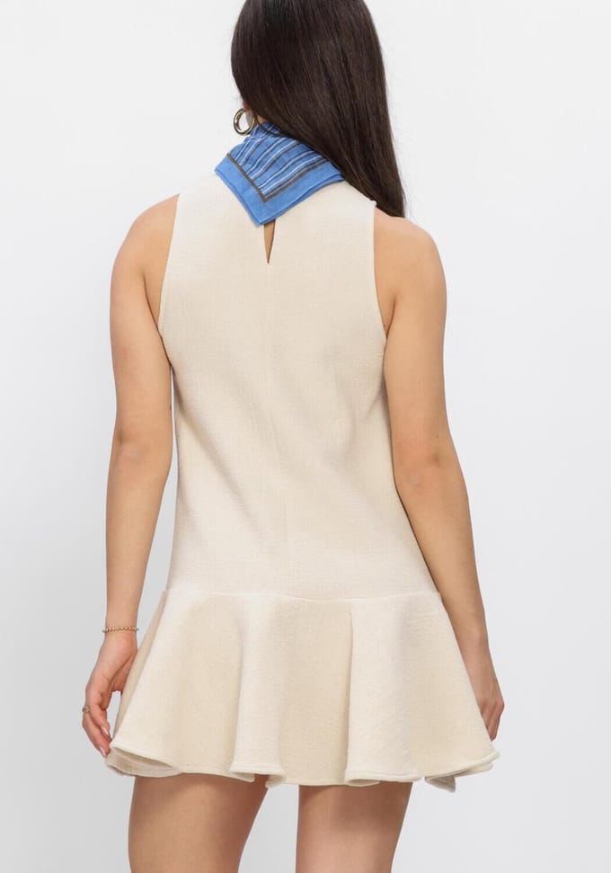 EDITED Zainab Dress Dames - Jurk - Creme - Maat 42
