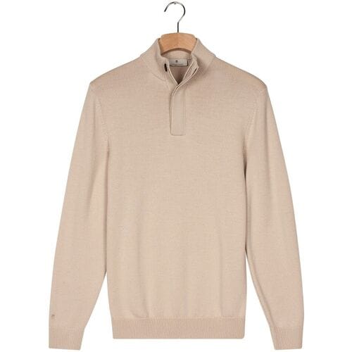Thomas Maine Trui Half Zip Single Knit Merino Easy Wash Wool Kitt / male