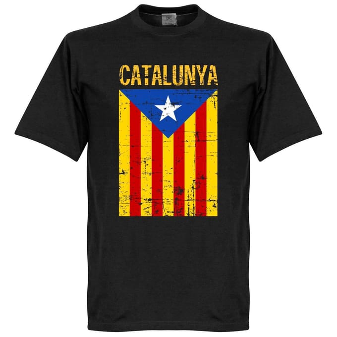 Catalonië Vintage T-Shirt - Zwart - S