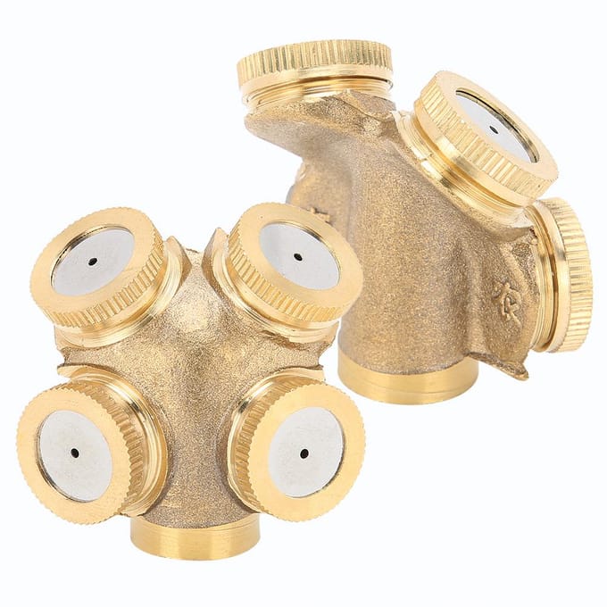 G1/2 DN15 Messing Hogedruk Landbouwspuitmond Verstuiver Tuinirrigatie Sproeier beige