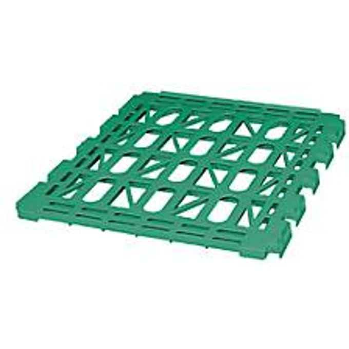 Etageplateaus, kunststof, voor 3-zijdige rolcontainer, groen