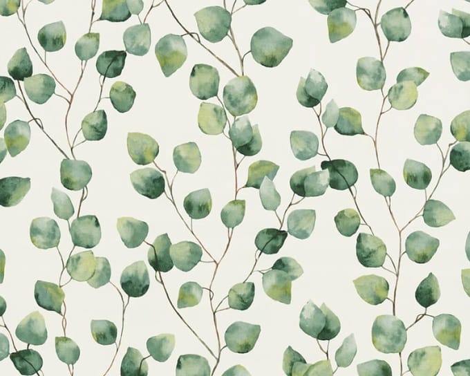 SUBTIELE KLEINE BALDEREN OP TAK BEHANG | Modern - groen wit - A.S. Création Greenery