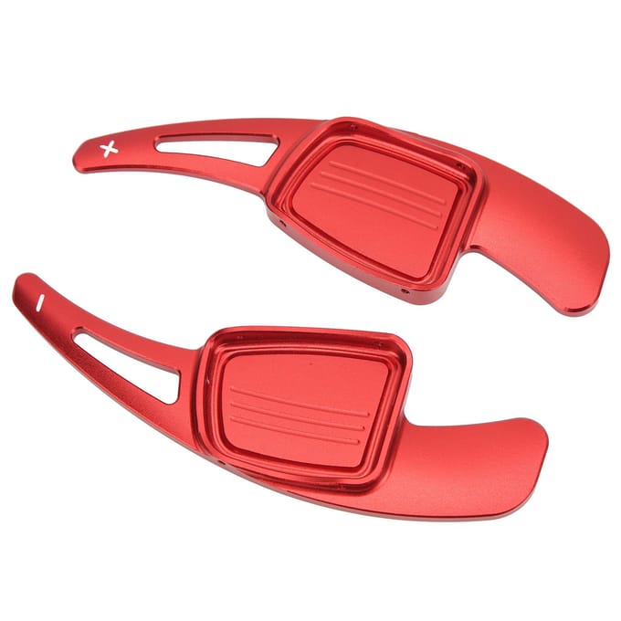 Paire d'extensions de palettes de changement de vitesse en alliage d'aluminium pour Audi A3 8V A4 A5 B9 B9.5 A7 Q3 Q5 2017+(rouge ) brown