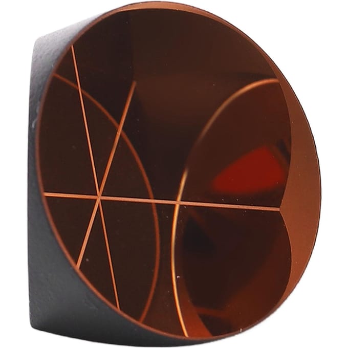 Hoekprisma Kubus Koper Gecoat Geplateerd Driehoekig Retroreflector Optisch Glas Dia 17.8mm