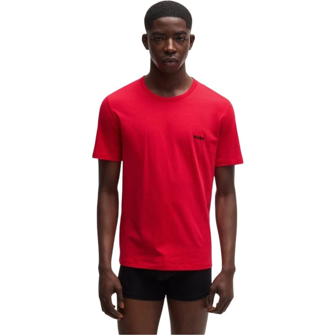 Hugo Effen pyjamashirt voor heren (set van 3) (Rood, Groen, Zwart)