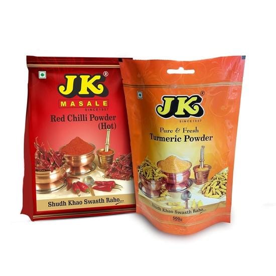 Poudre JK HALDI 500 g + poudre de piment rouge 500 g orange