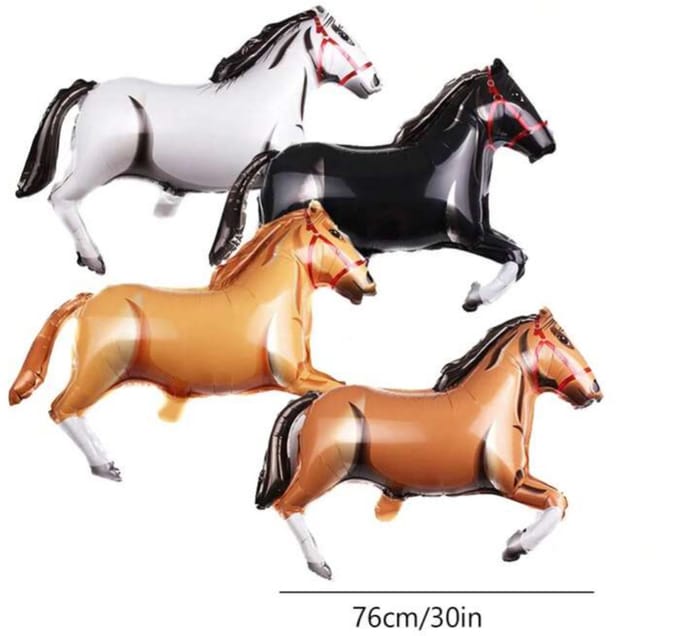 Ballon paarden 4x van 76cm groot