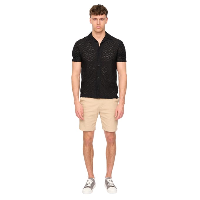 Duck and Cover Everett effen chino-short voor heren (Steen)