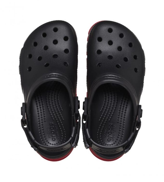 Crocs Duet Max II Clog Zwart/Rood Maat 32/33 US J1