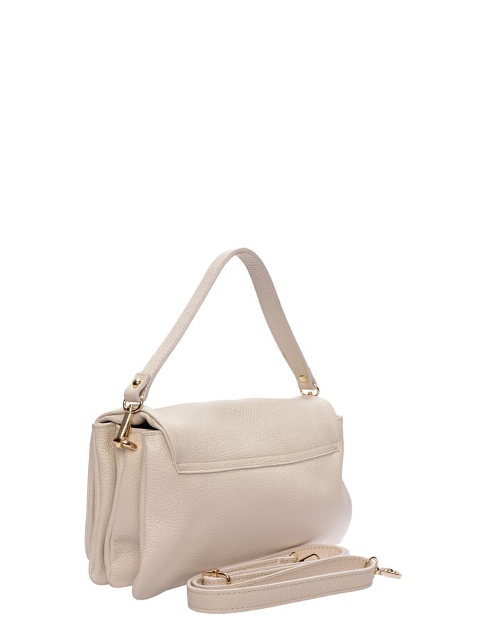 Isabella Rhea Beige Rundleer Tas