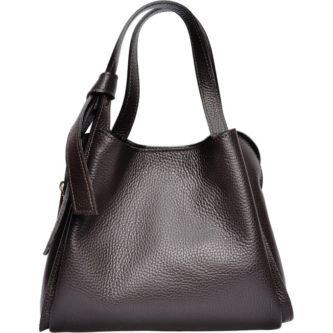 Anna Luchini Bordeauxrood Rundleer Tas