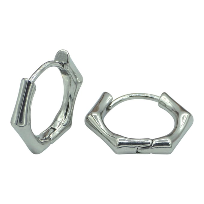 Dames Bamboe Oorringen - Hypoallergene Klapoorringen van Premium Staal - 2 x 1.7 cm