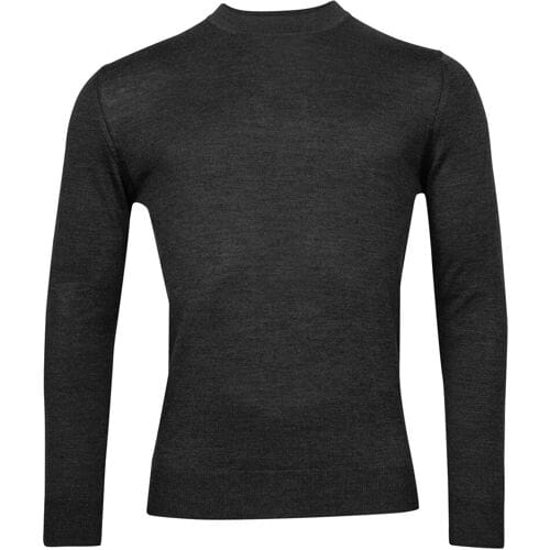 Baileys Trui Turtle Neck Merino Wool Single Knit Antraciet / male