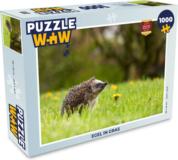 Puzzel Egel in gras - Legpuzzel - Puzzel 1000 stukjes volwassenen