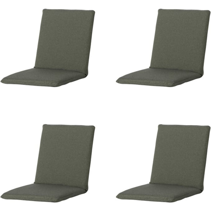 Madison - Stapelstoelkussen Manchester green - Ca. 97x49 cm - Set van 4