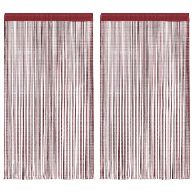 vidaXL - Draadgordijnen - 140x250 - cm - wijnrood - 2 - st