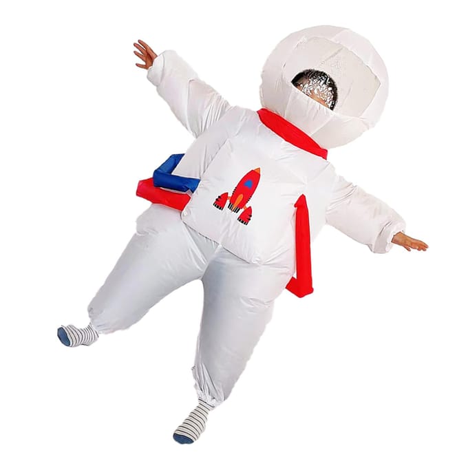 Opblaasbaar Ruimtevaarder Kostuum Waterdicht Lichtgewicht Ruimtevaarder Opblaaspak Grappig Opblaasbaar Cosplay white