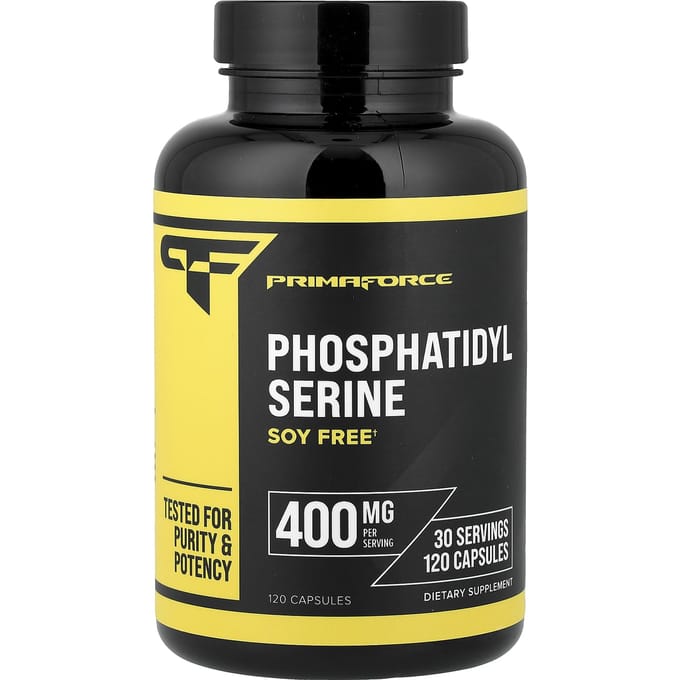 Primaforce, Fosfatidylserine, Sojavrij, 120 Capsules (100 mg per capsule)