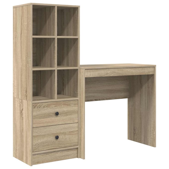 vidaXL - Bureau - Sonoma - Eik - 125,5 - x - 40 - x - 127 - cm - 2 - st