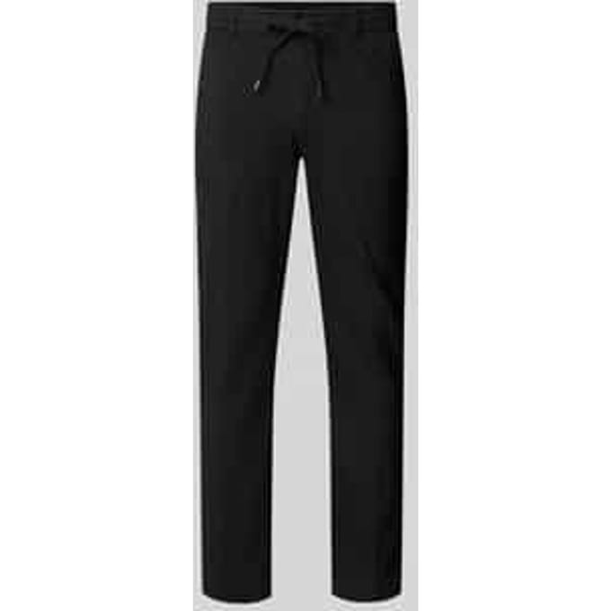 Modern fit straight leg broek van linnenmix model 'KANE1'