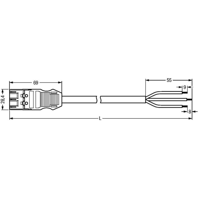 Wago 774 Patchkabel voor Bouwinstallatie - 771-9393/267-601