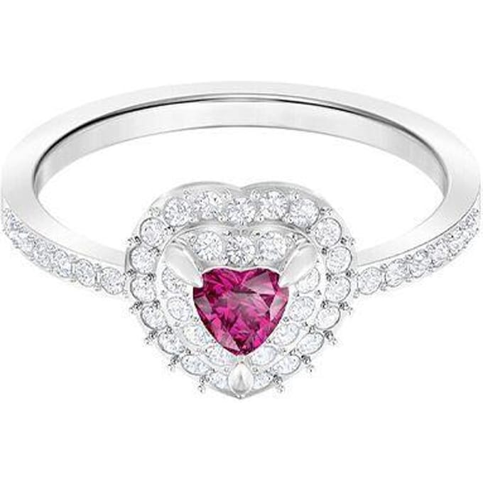 Swarovski One Ring Rood Oceaan Hart Legering Ring Damesring 5446300 Box (Random Color),55 white