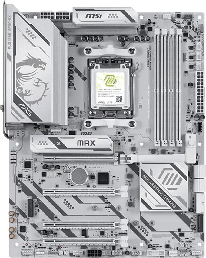 MSI MAG Serie - Moederbord - WiFi - ATX - Wit