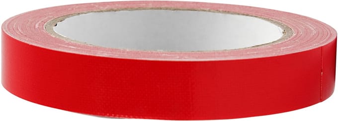 Canvas tape, B: 19 mm, rood, 25 m/ 1 rol