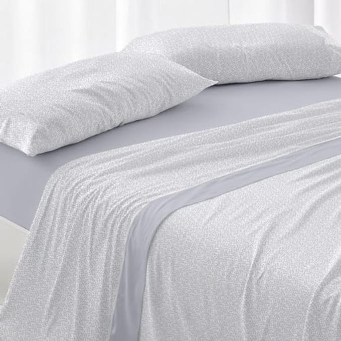 Velvelina Bedlaken 135 cm - Blauw, Design 007, 100% Polyester