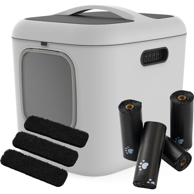 Rotho MyPet BIALA schepje met houder - Set: Schep met houder + Kattenbak BIALA XL