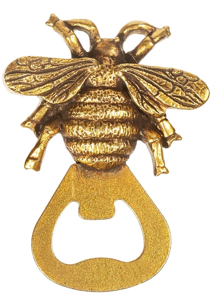 Gouden bij flesopener - Sass & Belle