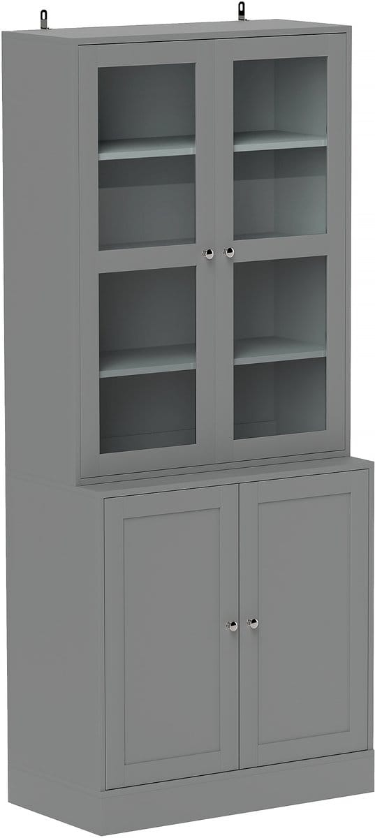 HOMCOM-Boekenkast-MDF-76x40x178,5cm-Grijs