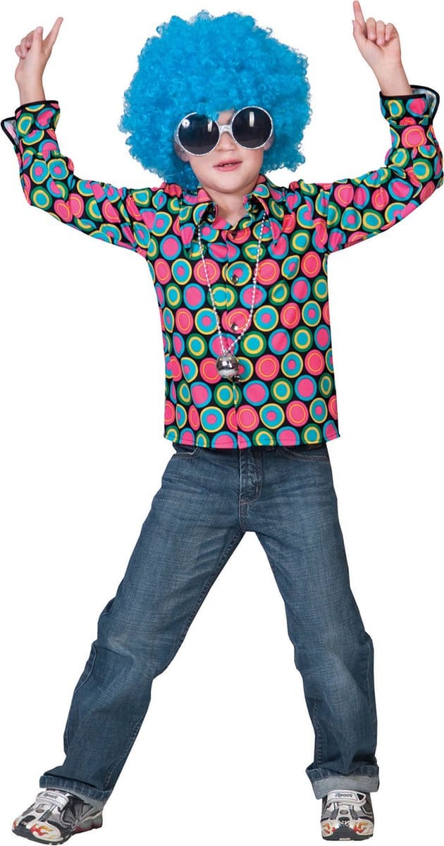 disco - hippy shirt. Carnaval - foute party - themafeest M164