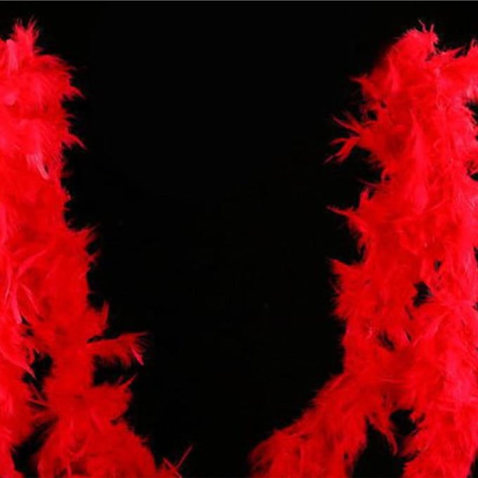 Rode Pluimen Boa 1,8m Chandelle Pluimen Boa Decoratie voor Dansen Bruiloft Feest Decoratie red