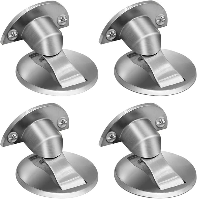 Magnetische Deurstopper - Deurvastzetter Deurhouder - Deuren Open Houden - Onzichtbaar Ontwerp - 4 mm dik - Zilver