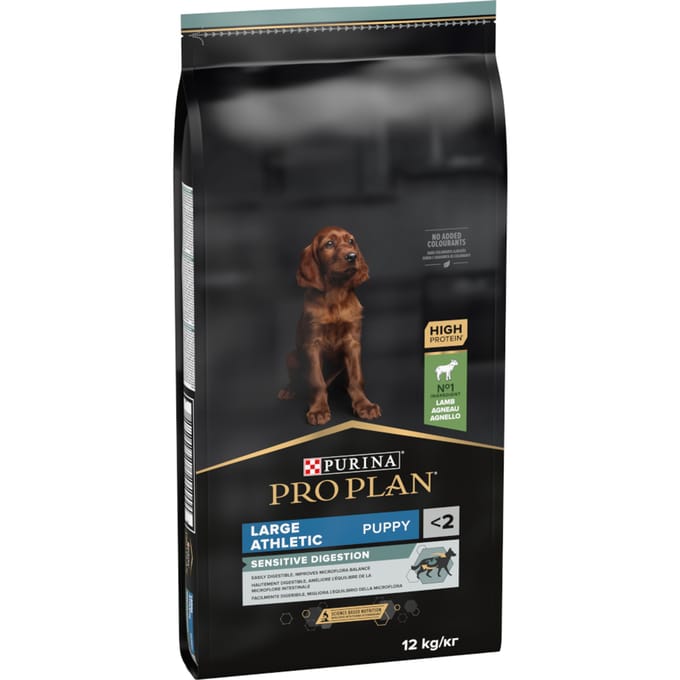 12kg PURINA PRO PLAN Large Athletic Puppy Sensitive Digestion Lamb droog hondenvoer