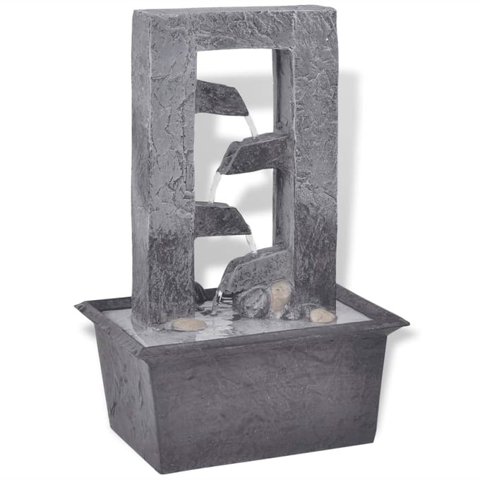 Vidaxl Fontaine d'intérieur avec éclairage LED Résine Polyrésine