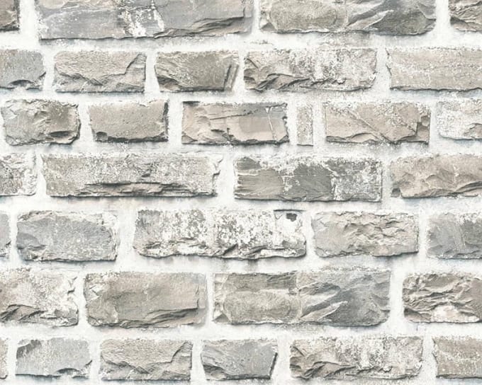 BREUKSTENEN BEHANG | industrieel - Beige Grijs Bont - A.S. Création Elements 2