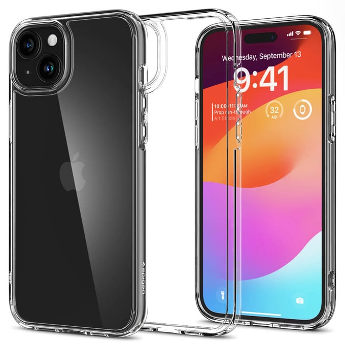 Spigen Ultra Hybrid Backcover voor de Apple iPhone 15 - Transparant