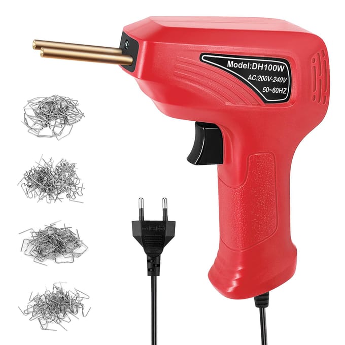 Draagbare draagbare kunststoflasmachine Paneelscheurreparatieset Thermisch snijden Hete nietmachine EU Plug