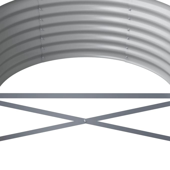 vidaXL - Plantenbak - 224x80x36 - cm - gegalvaniseerd - staal - bruin
